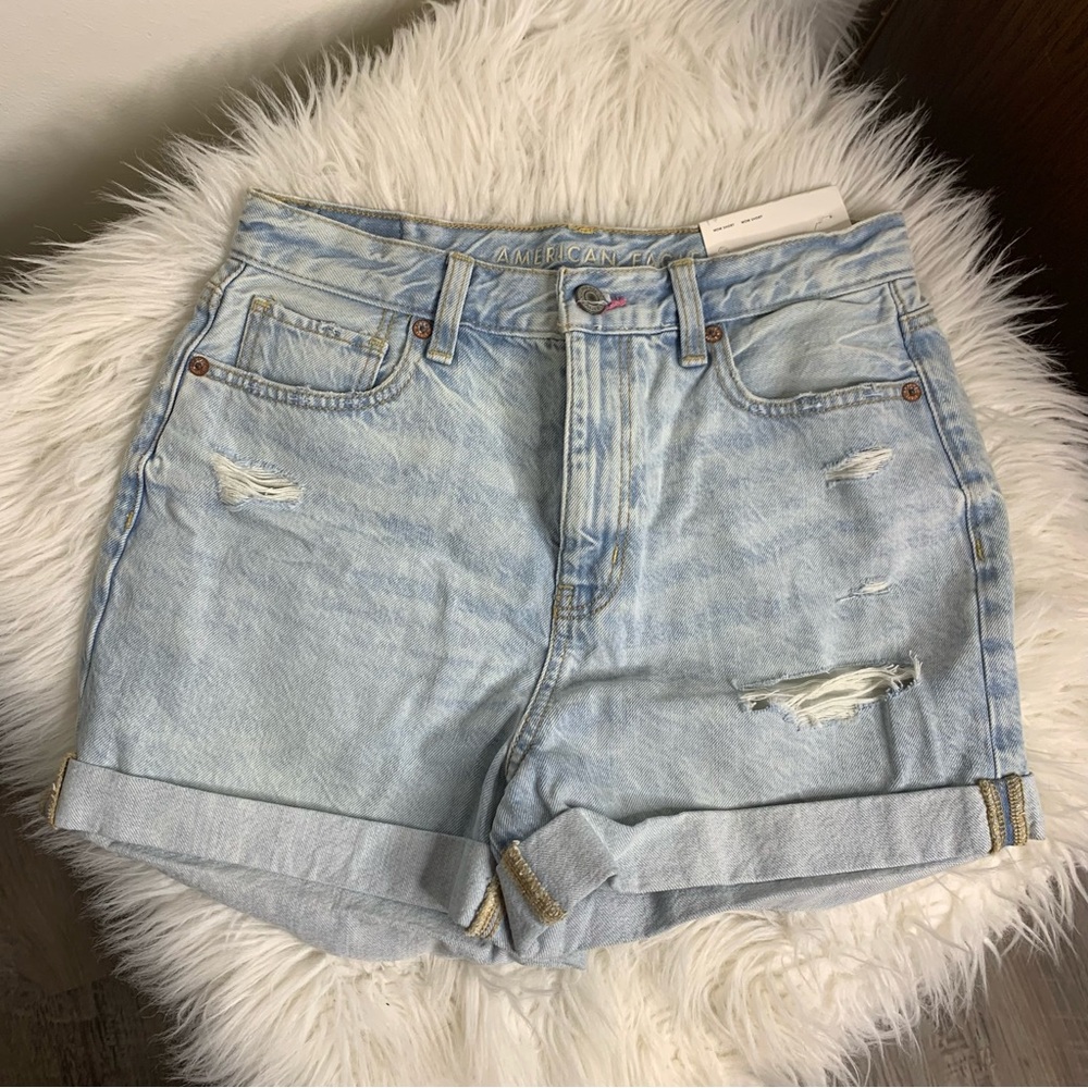American Eagle Rainbow Pocket Mom Shorts